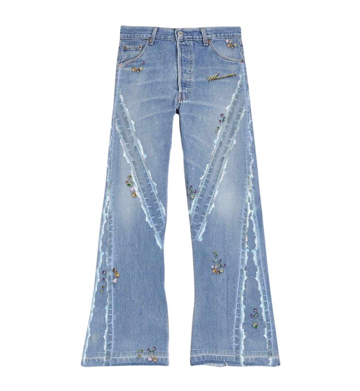 Rhinestone Oversized Jeans