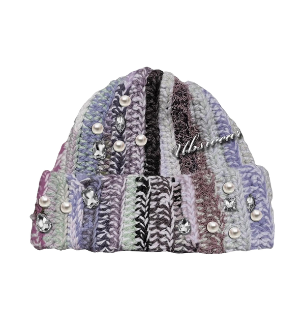 Bonnets en tricot violets