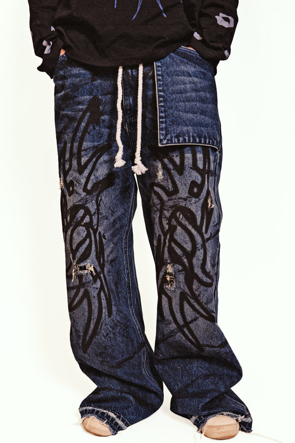 GRAPHIC BAGGY JEANS – UBSWEAR