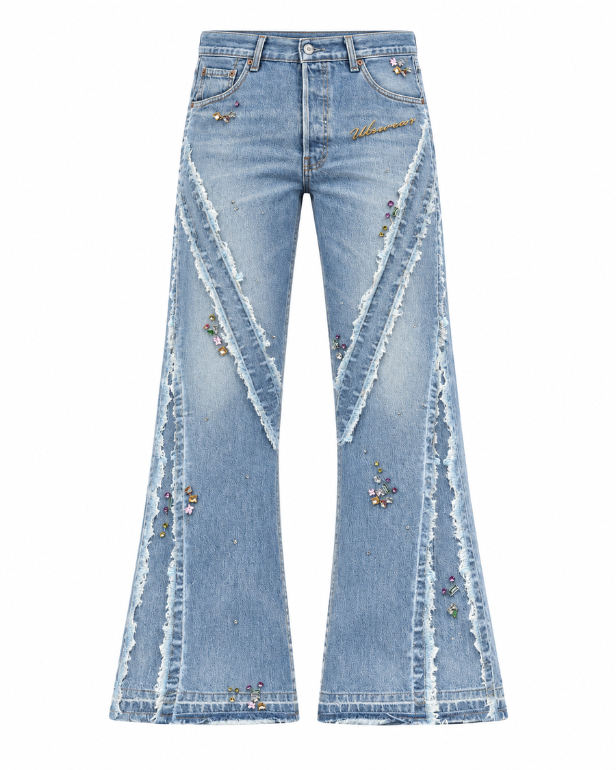 Strass Jeans Oversized